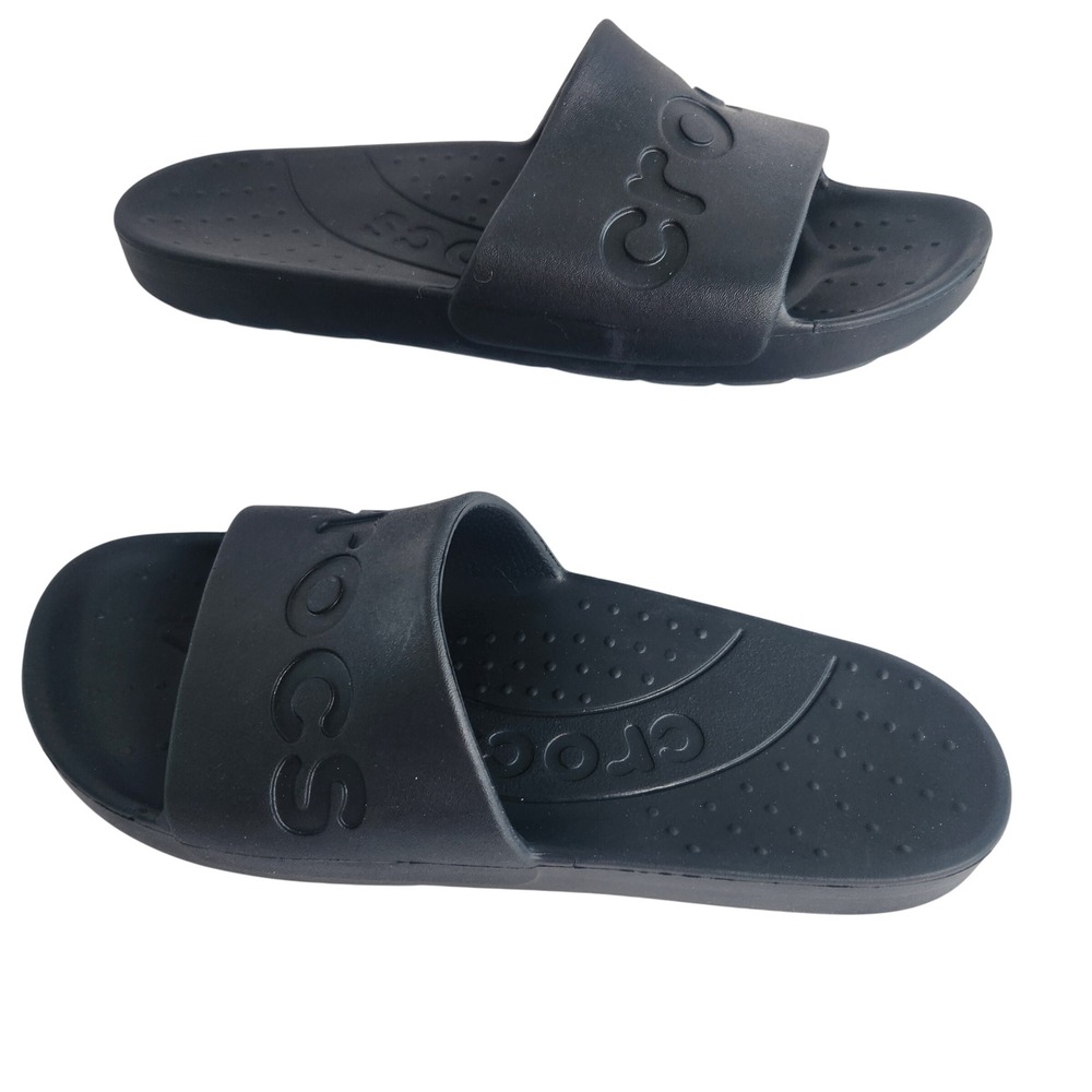 Crocs Classic Slide Sandals Black Mens 5 Womens 7 Unisex Slip On Water‎ Shoes